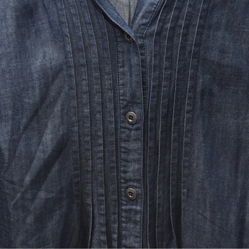 Cold water creek long sleeved pin tucked button up blouse size M - Picture 4 of 7